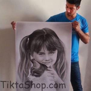 نقاشی چهره سیاه قلم