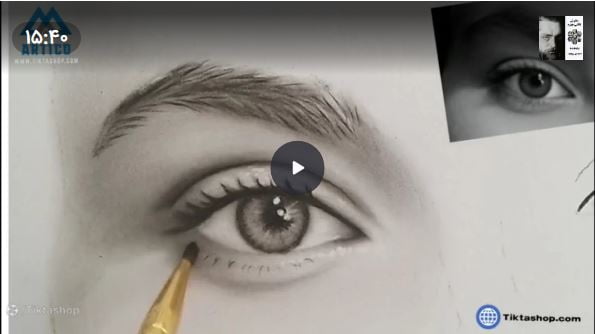 ویدئو آموزش طراحی چشم سیاه قلم