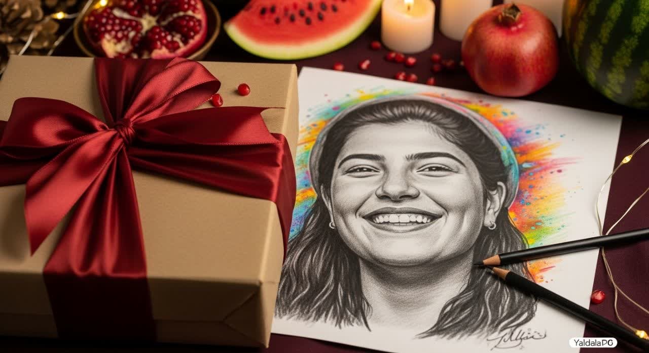 سفارش نقاشی چهره هدیه شب یلدا