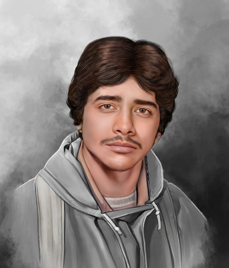 C2 7 ترمیم عکس رنگپریده شهید