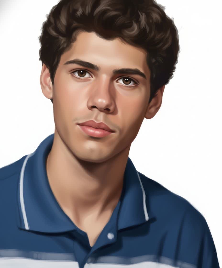 نقاشی دیجیتال چهره شهید از روی عکس قدیمی و ترمیم شده