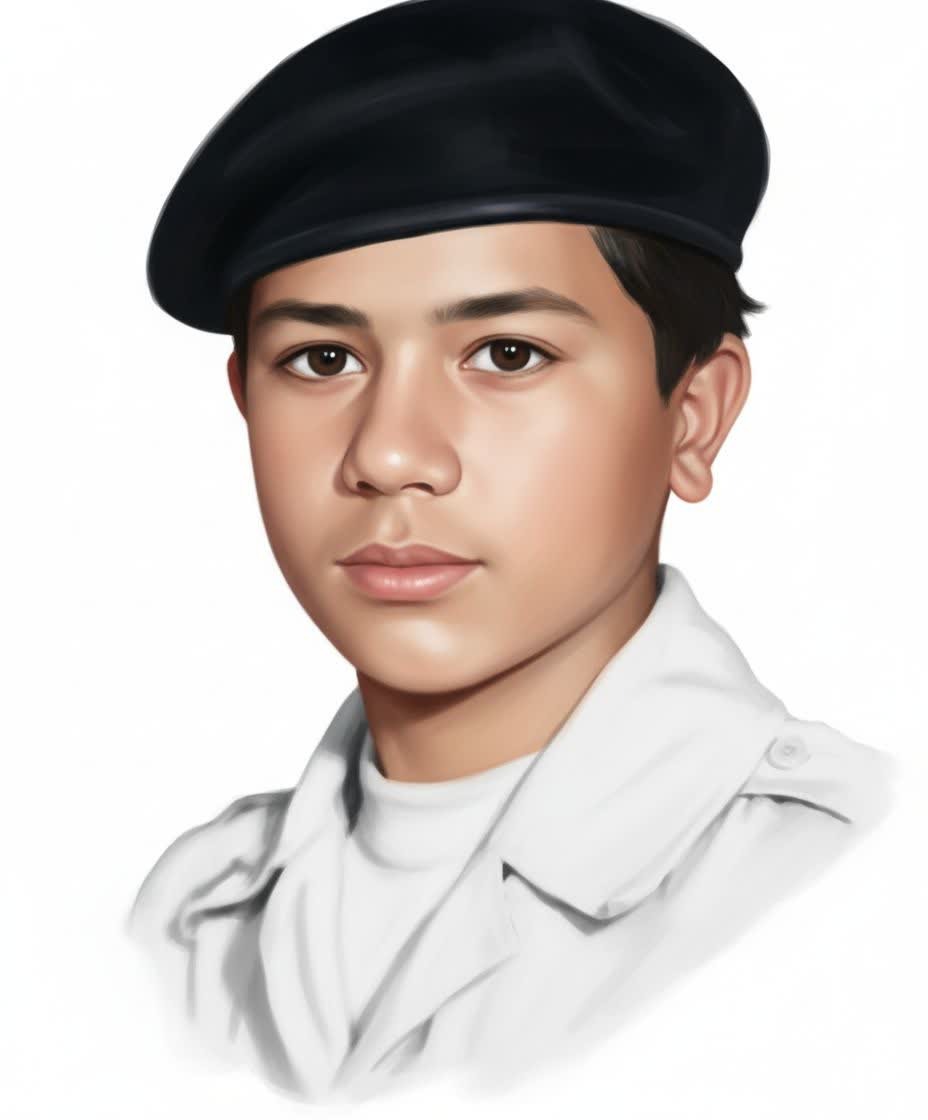 تبدیل عکس تار و مخدوش شهید به نقاشی دیجیتال با جزئیات دقیق چهره