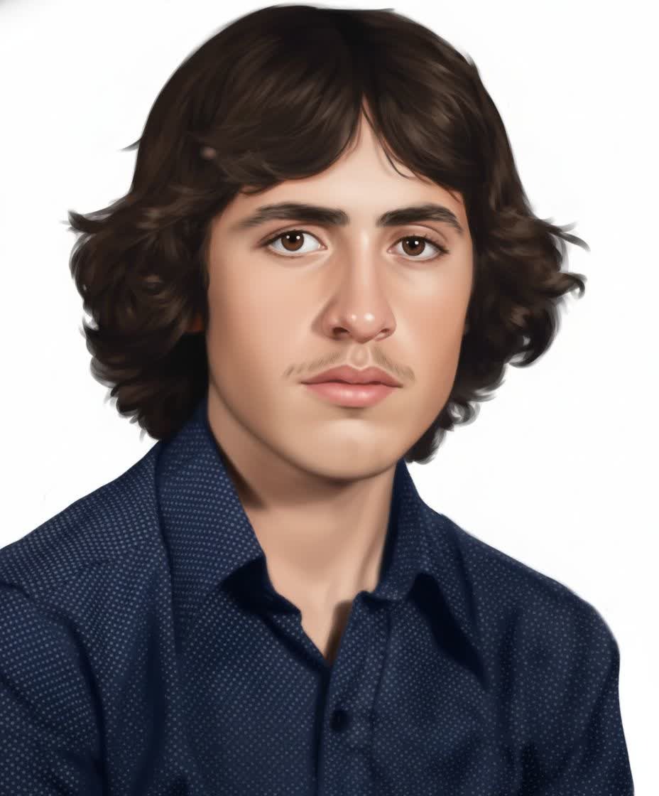 نقاشی دیجیتال چهره یک شهید با استفاده از عکس آرشیوی کمکیفیت