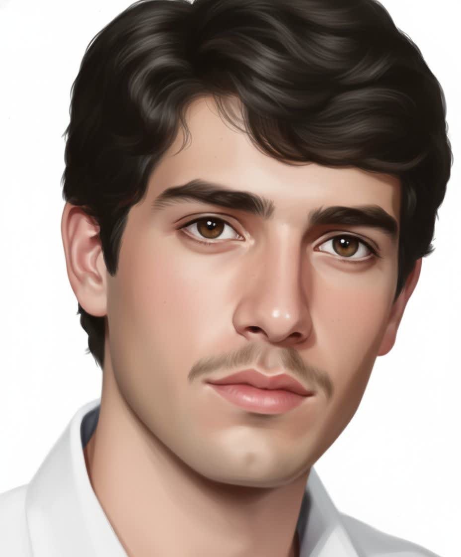 ترمیم تصویر قدیمی و ایجاد پرتره دیجیتال شهید با پسزمینه روشن