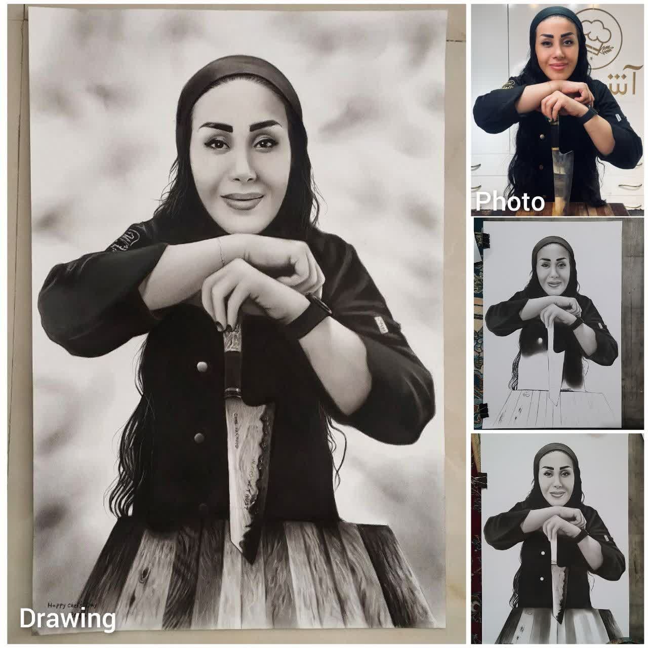 نمونه کار - نقاشی سیاه قلم